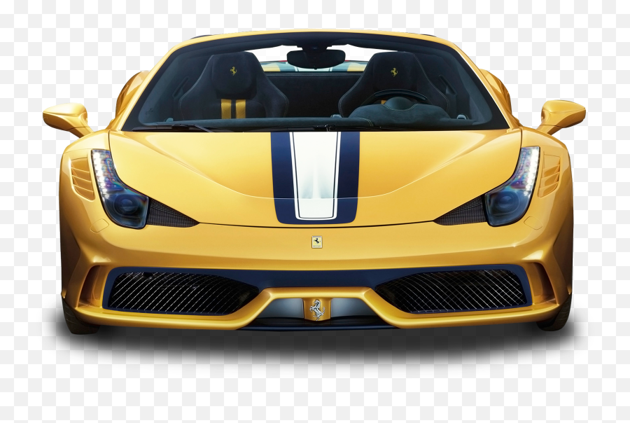 Yellow Ferrari Car Png - Sport Cars Front Png Emoji,Car Png