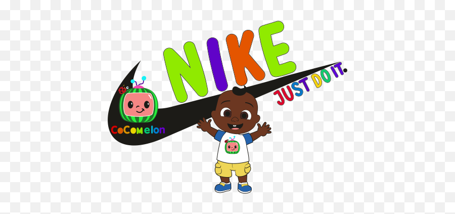 Cocomelon With Nike Logo Svg Nike Logo Clip Art Svg Cut Emoji,Nike Logo Png Transparent