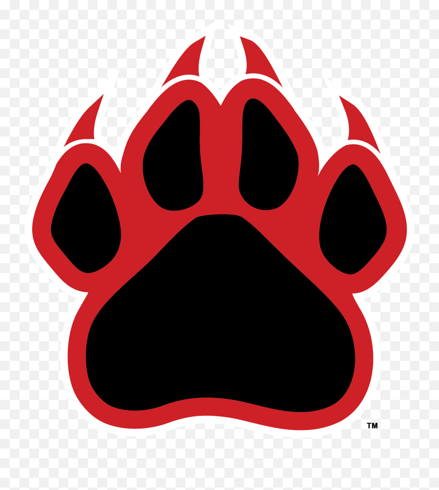 Red And Black Panther Logo - Logo Panther Paw Print Emoji,Black Panther Logo