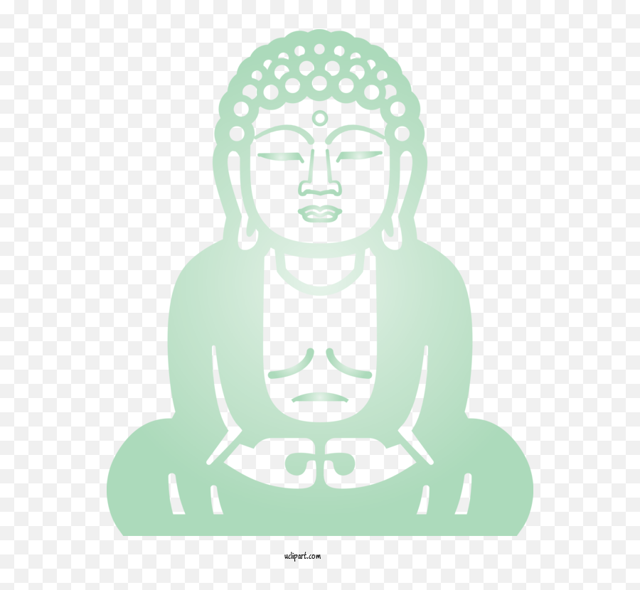Religion Green Head Meditation For Buddhist - Buddhist Emoji,Meditate Clipart