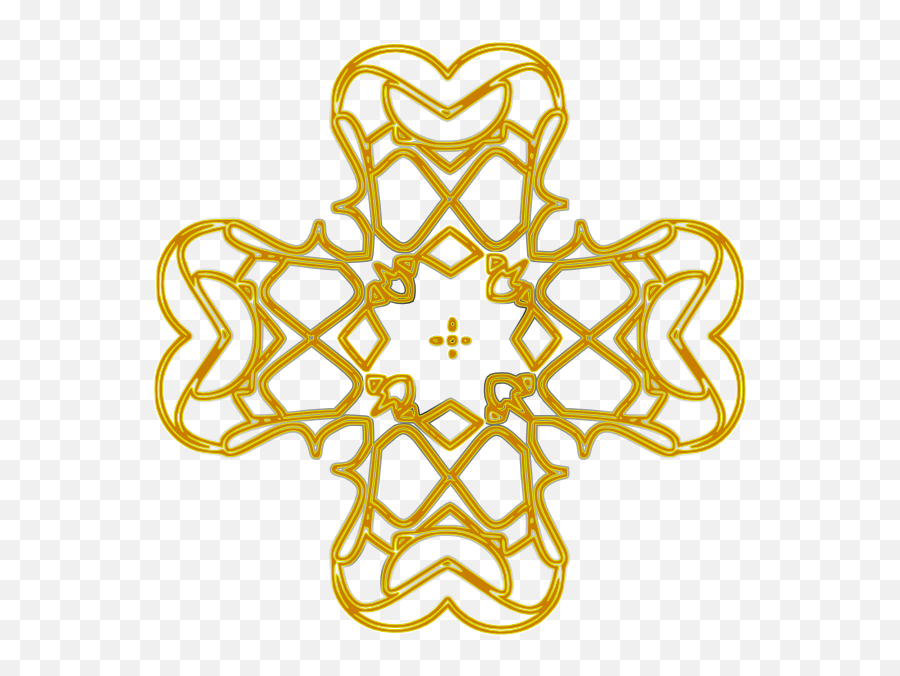 Golden Rounded Cross Outline Clip Art 108033 Free Svg Emoji,Crossed Arrow Clipart