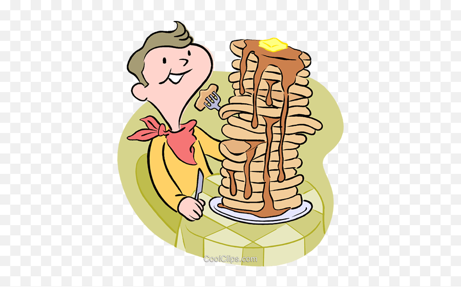 Funny Pancake Pouring Itself Strawberry - Person Eating Pancakes Cartoon Emoji,Pancakes Clipart