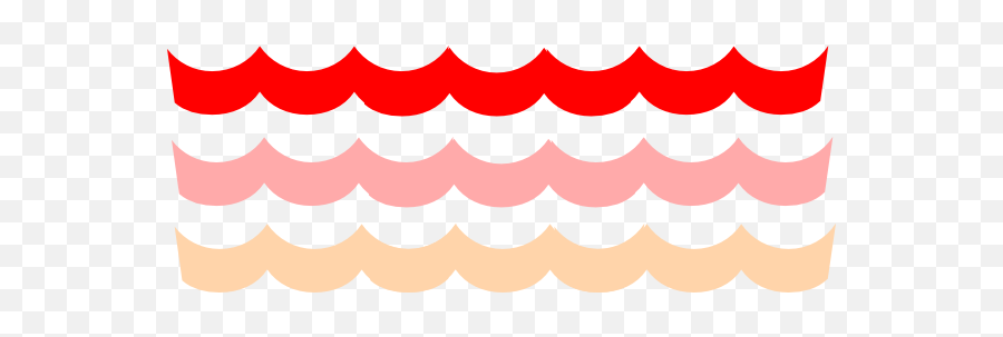 Wave Pattern Red Clip Art At Clkercom - Vector Clip Art Wave Border Clip Art Emoji,Wave Clipart