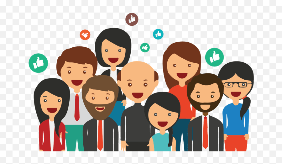 Group Of People Background Clipart - Happy Customer Clipart Emoji,Group Of People Clipart