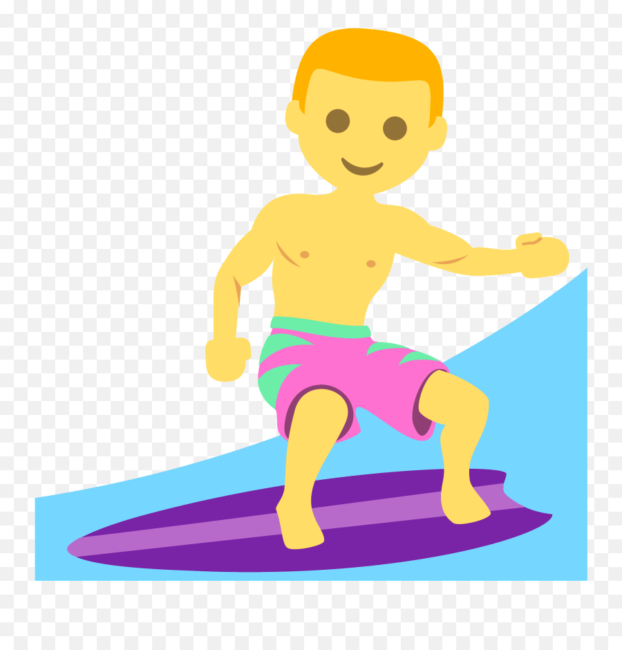 Person Surfing Emoji Clipart Free Download Transparent Png - Emoji,Surfing Clipart