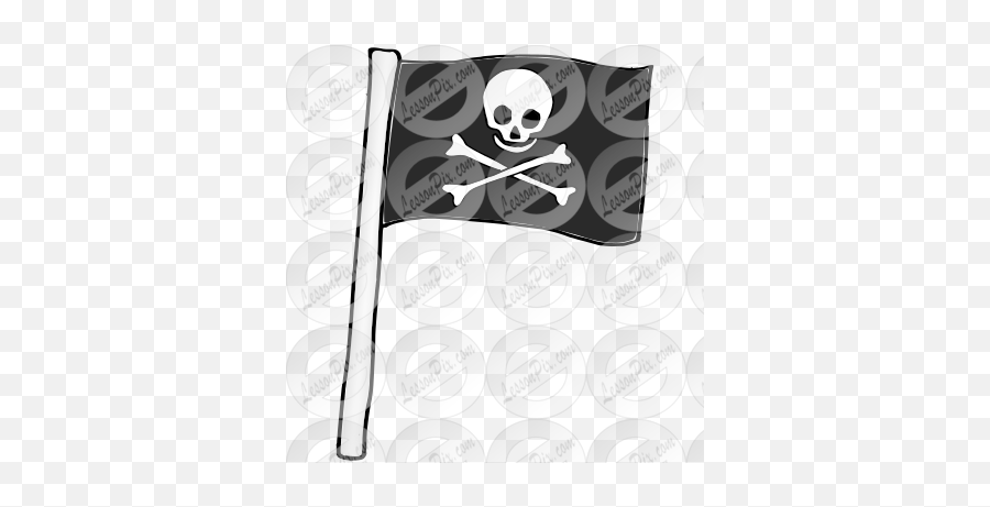 Pirate Flag Picture For Classroom Therapy Use - Great Scary Emoji,Flag Clipart Black And White