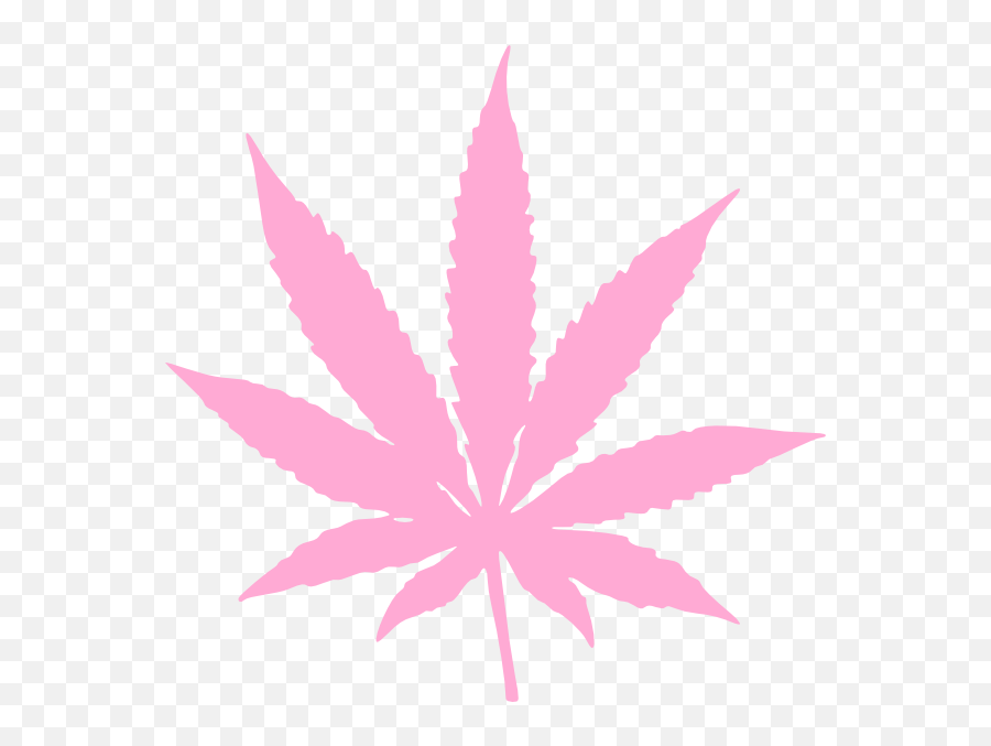Pink Weed Leaf Clip Art At Clker - Leaf Sticker For Car Emoji,Weed Png