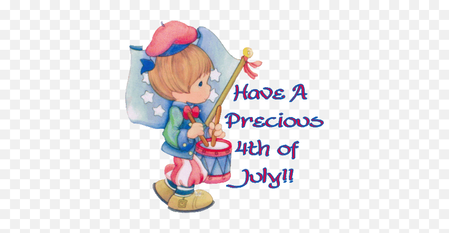 Image Result For Precious Moments Gif Happy Fourth Of July - Precious Moments 4th Of July Emoji,4th Of July Clipart Free