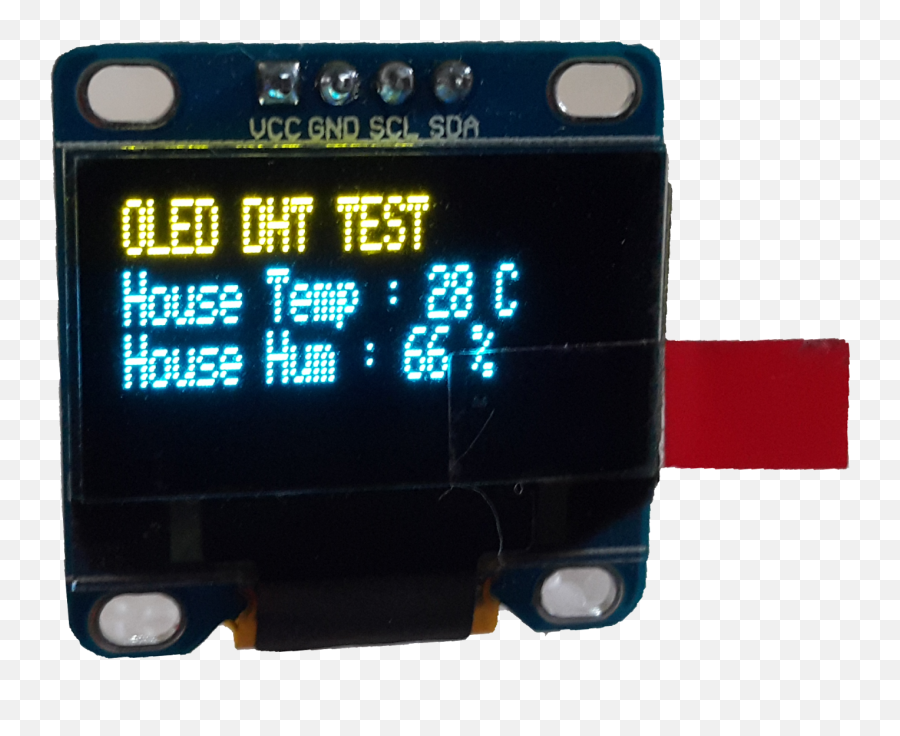 Show Temperate And Humidity On An Oled Screen 128x64 Pi - Arduino Oled Dallas Temperature Emoji,Transparent Oled Display