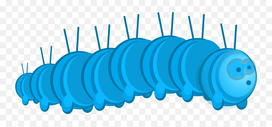 Big Image - Blue Transparewnt Caterpillar Cartoon Emoji,Caterpillar Clipart