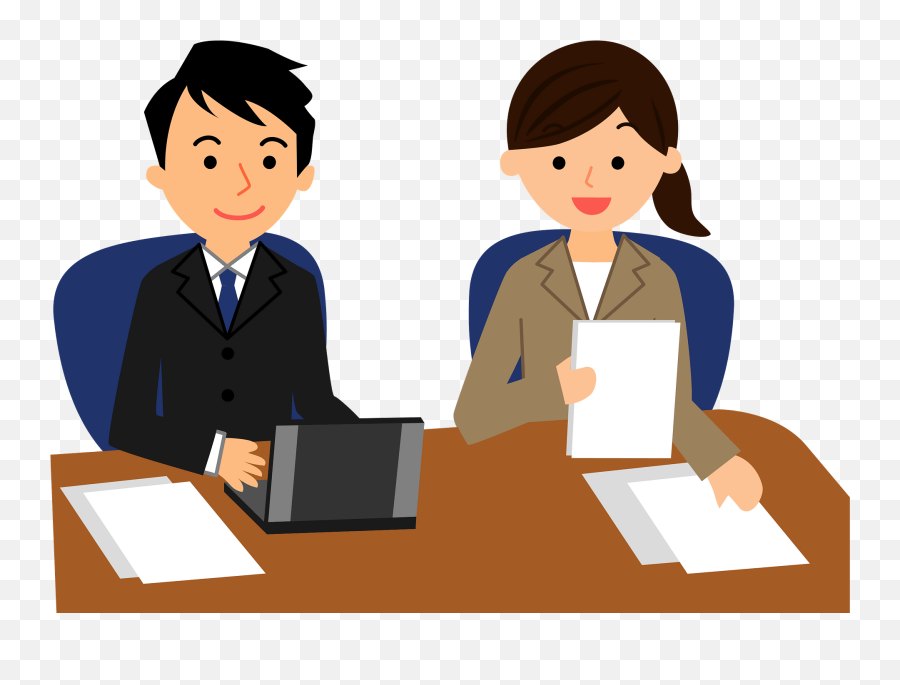 Business People Are Meeting Clipart - Sharing Emoji,Meeting Clipart