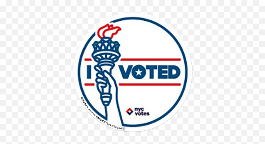 I Voted Sticker Finalists New York City Campaign Finance - Voted Statue Of Liberty Emoji,Voters Clipart