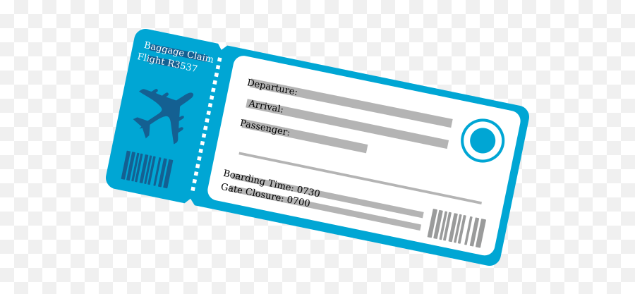 Plane Ticket Clipart Transparent Png - Plane Ticket Clip Art Emoji,Ticket Clipart