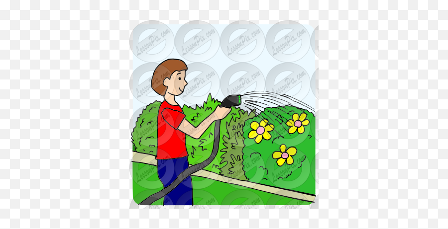 Water The Garden Picture For Classroom Therapy Use - Great Emoji,Water Plants Clipart