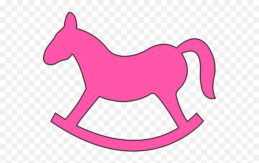 Pink Rocking Horse Clip Art At Clker Emoji,Rocking Horse Clipart