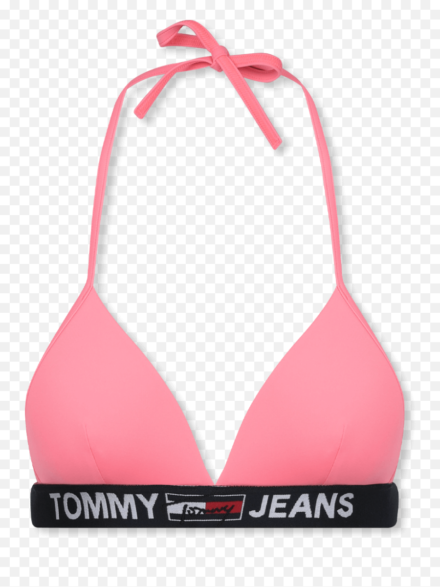 Logo Underband Triangle Bikini Top In Pink Factory 54 Emoji,Tommy Hilfiger Swimsuit Logo