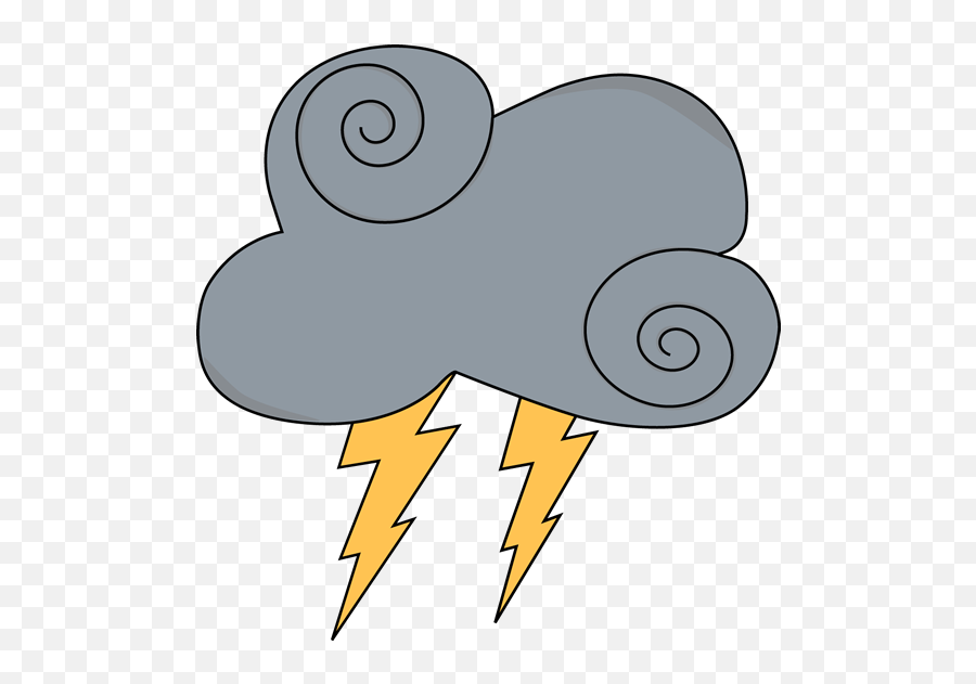 Gray Storm Clouds Clip Art Clipart Free - Rain And Lightning Clipart Emoji,Storm Clipart