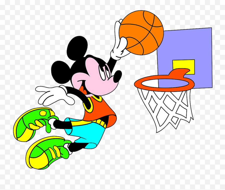 Disneyland Clipart Basketball - Donald Duck Mickey Mouse And Clipart Mickey Mouse Basketball Emoji,Mickey Clipart