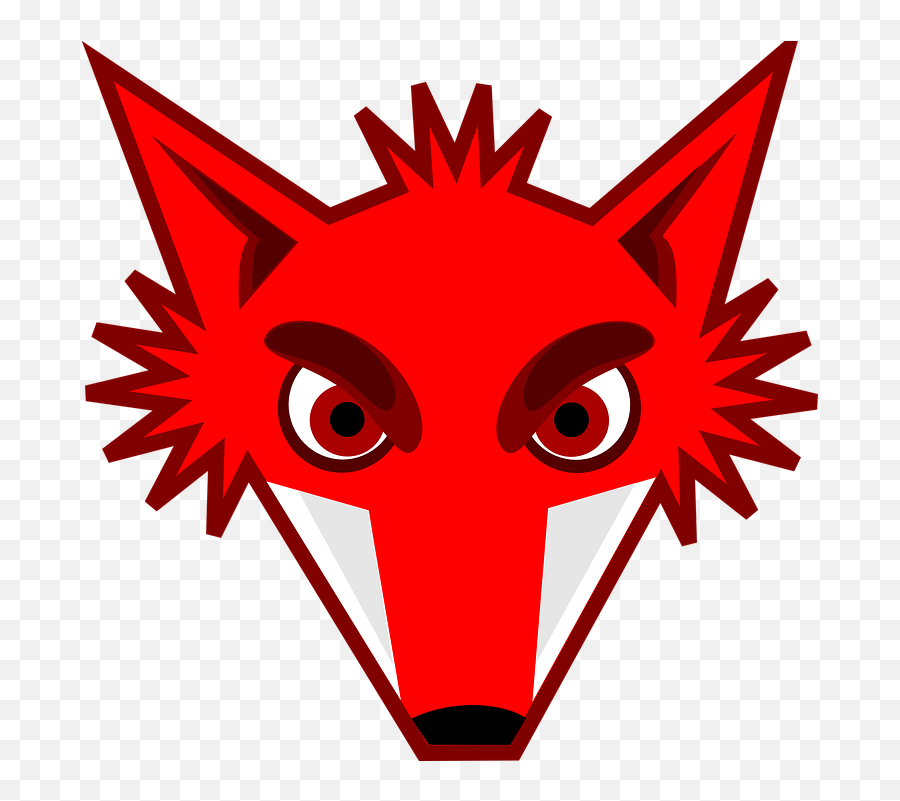 Fox Red Head - Free Vector Graphic On Pixabay Cartoon Red Fox Clipart Icon Emoji,Red Eyes Png