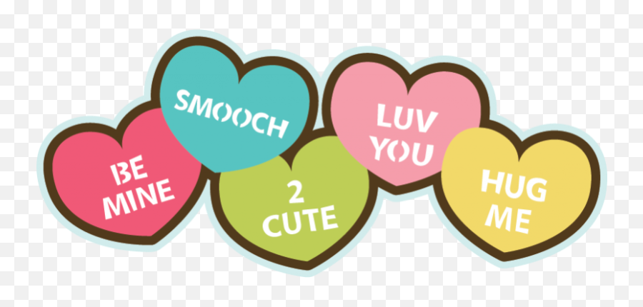 Library Of Valentine Conversation Hearts Graphic Free - Girly Emoji,Conversation Clipart