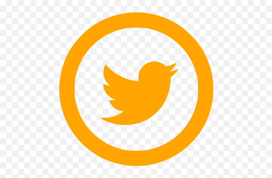 Orange Twitter 5 Icon - Twitter Png Logo Purple Emoji,Twitter Transparent