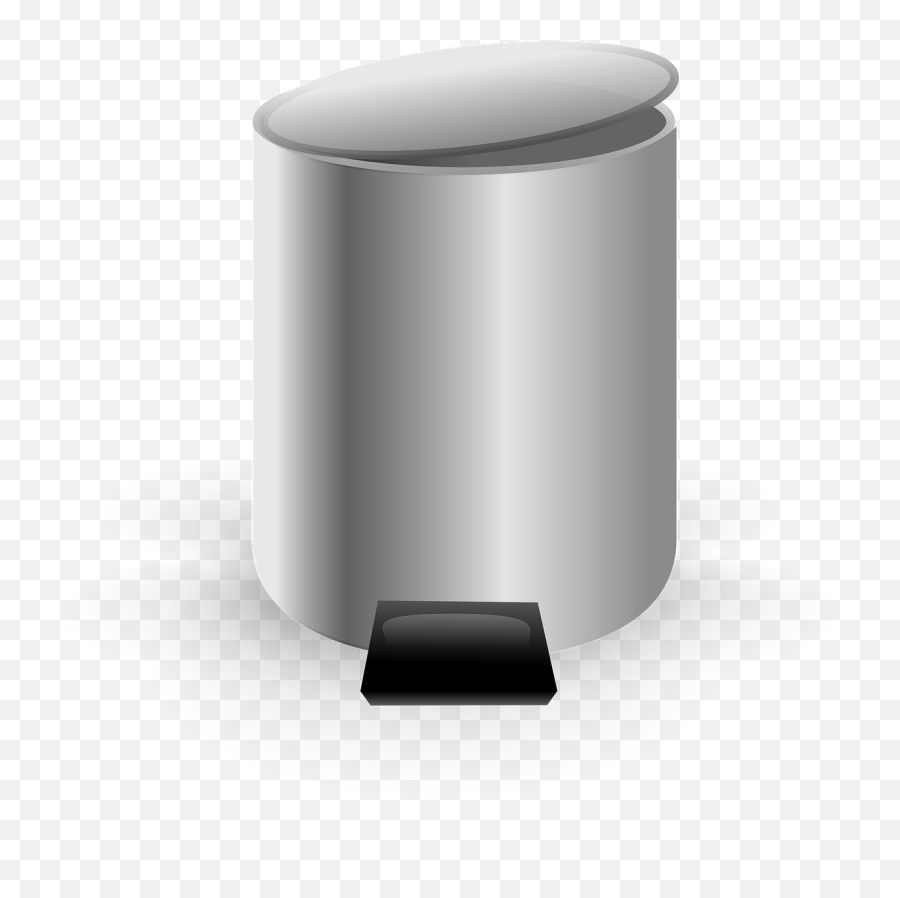 Trash Can Metal Closed Can Garbage - Empty Small Trash Can Clip Art Emoji,Garbage Clipart
