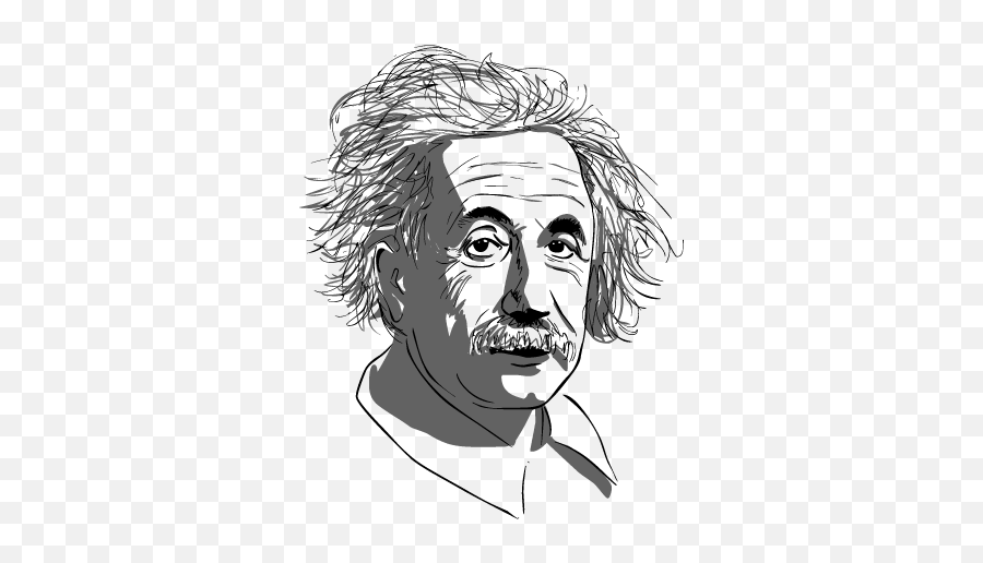 Simple Albert Einstein Drawing - Hair Design Emoji,Einstein Png