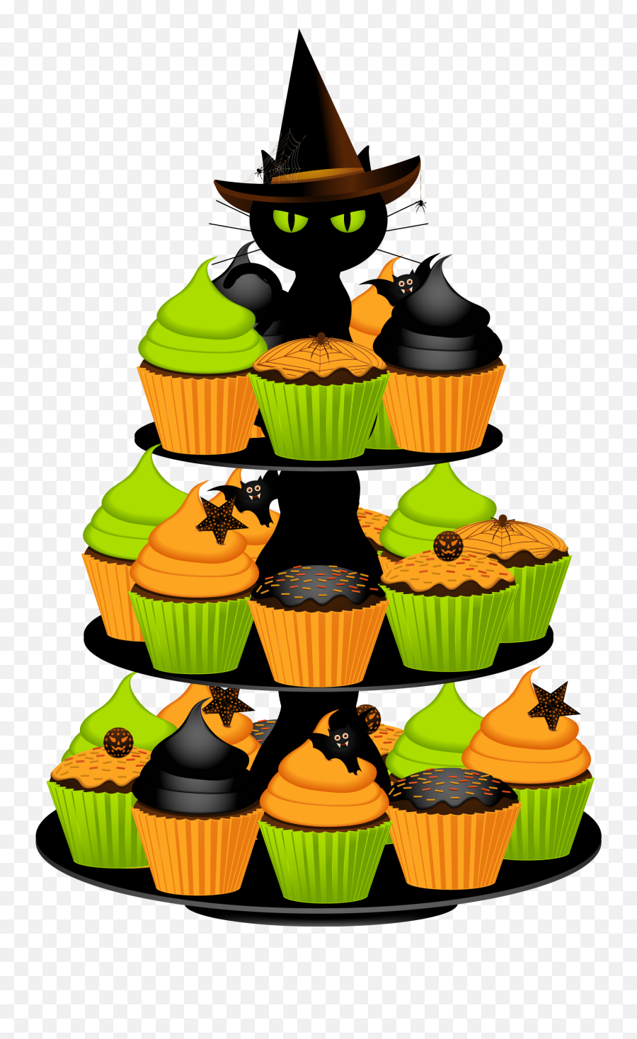 Clip Art Of Halloween Cupcakes Cakepinscom Halloween - Halloween Food Clipart Emoji,Halloween Clipart