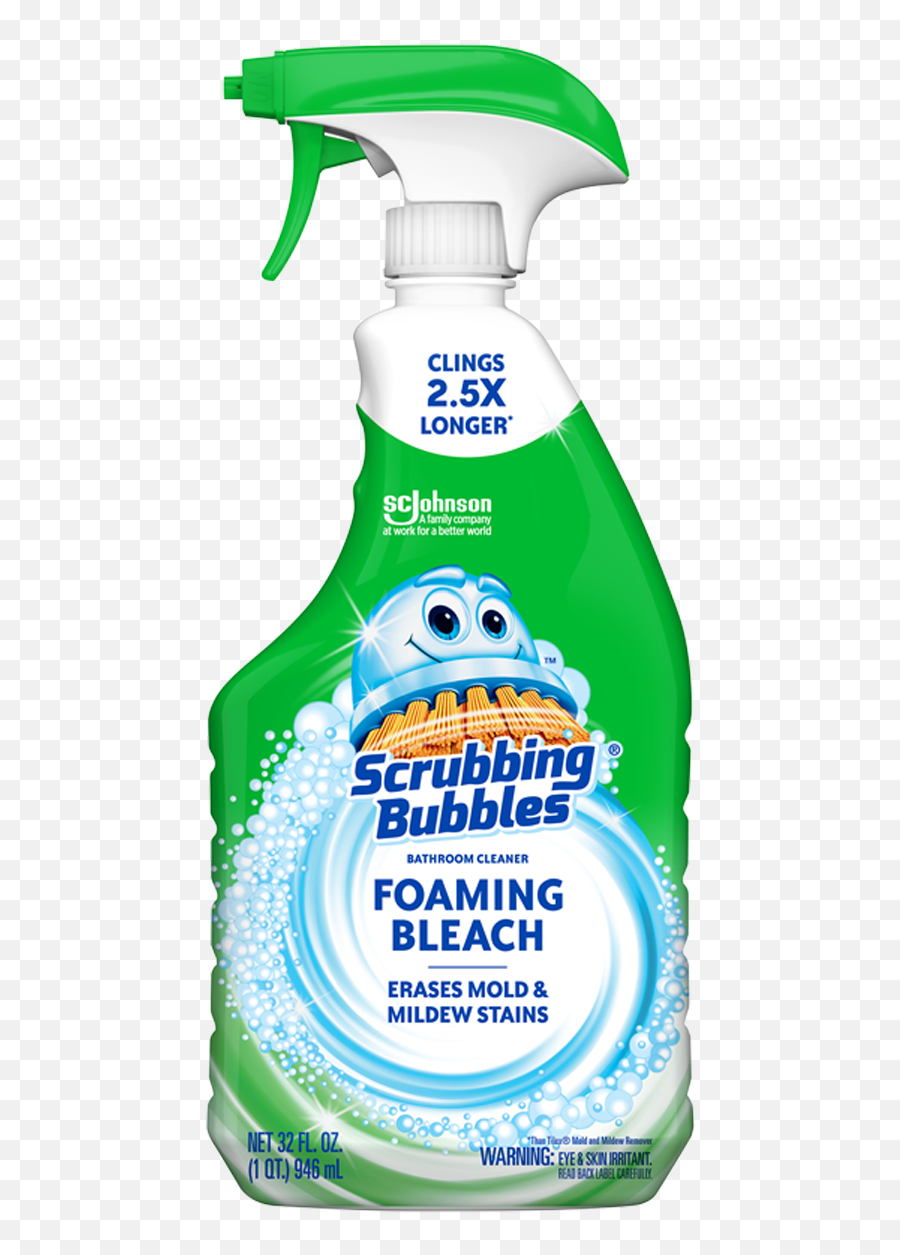 Foaming Bleach Bathroom Cleaner - Scrubbing Bubbles Bleach Emoji,Bleach Transparent