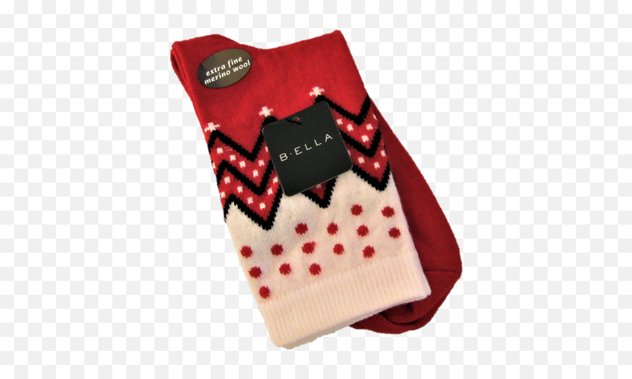 Bella Ladies 72 X - Fine Merino Wool Blend Crew Socks Karena Red Black Ivory Wool Emoji,Ivory Ella Logo
