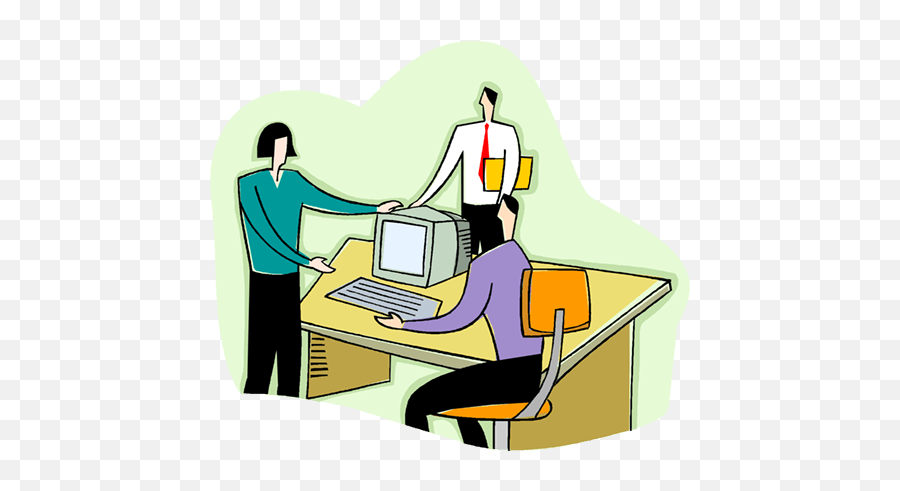 Download Three People Looking At A Computer Royalty Free - Vector Graphics Emoji,People Looking Png