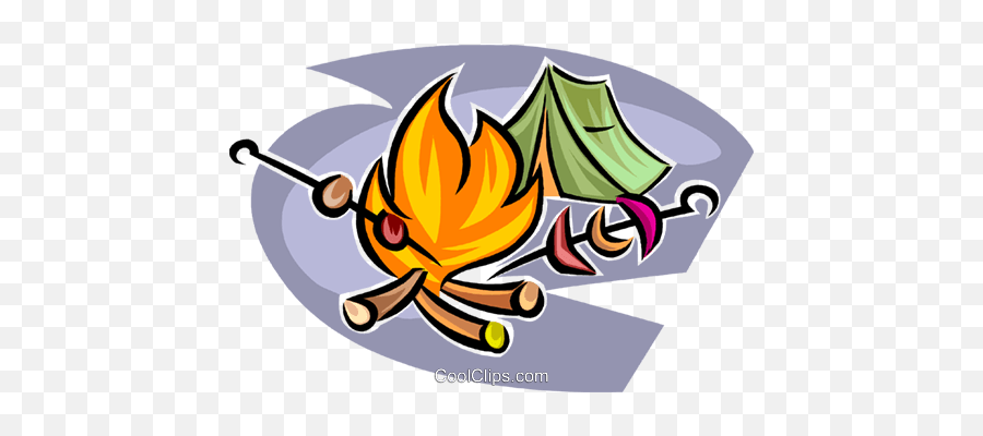 Campfire And Tent Royalty Free Vector Clip Art Illustration Emoji,Camp Fire Clipart
