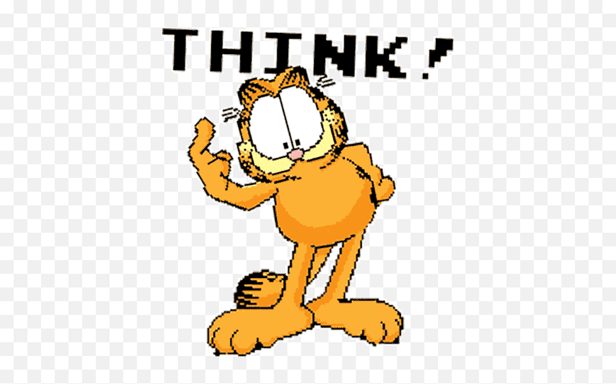 Garfield Garfield Thinking Sticker - Garfield Garfield Emoji,Funny Gif Transparent