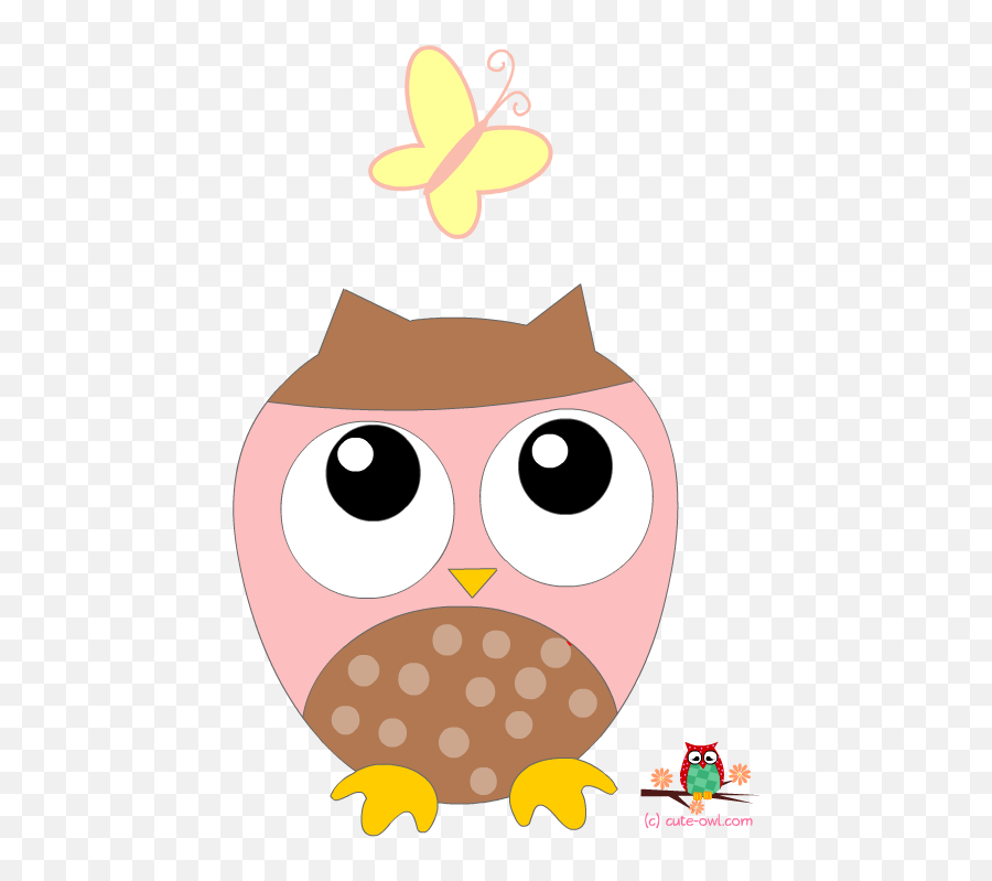 Download Adorable Clipart Owl - Butterfly Cartoon Png Emoji,Stickers Clipart
