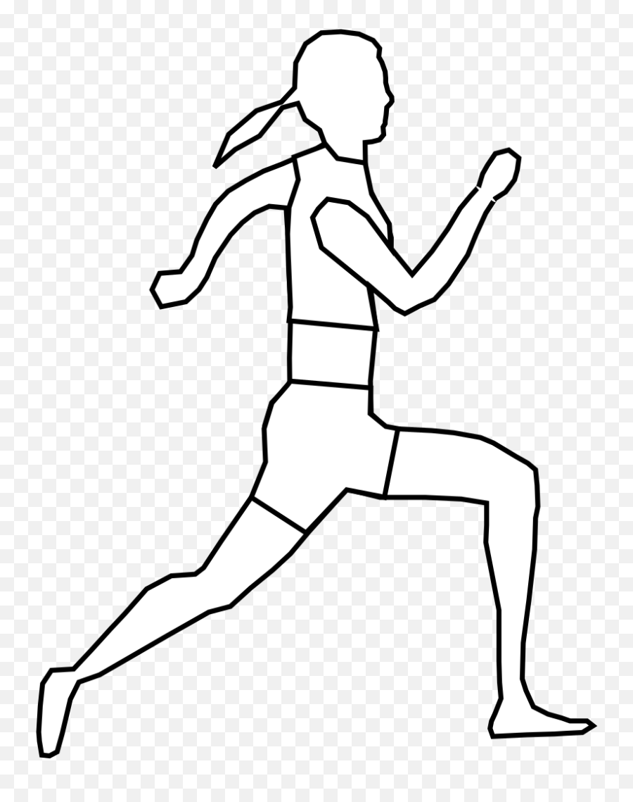 White Runner Clip Art - For Running Emoji,Runner Clipart