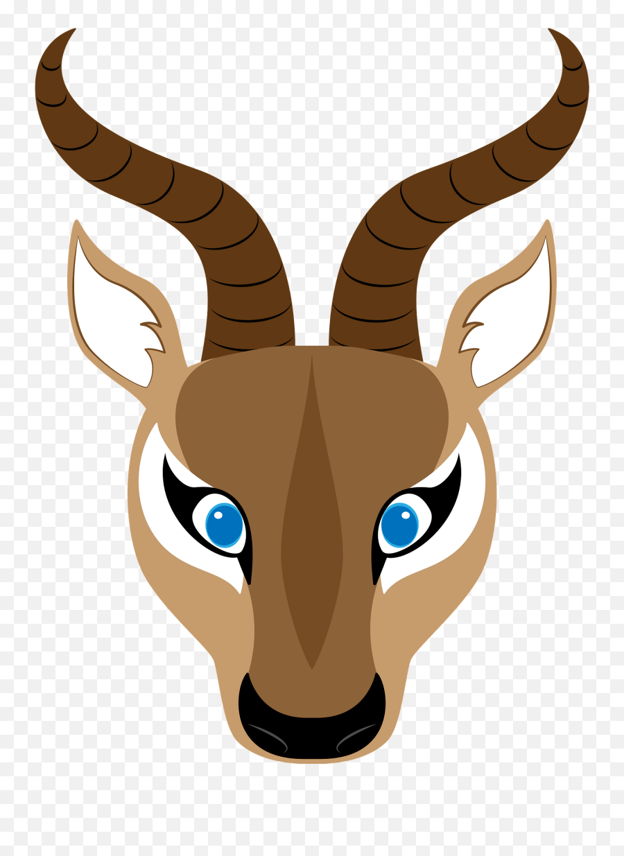 Antelope Face Clipart Free Download Transparent Png - Goats Emoji,Deer Head Clipart