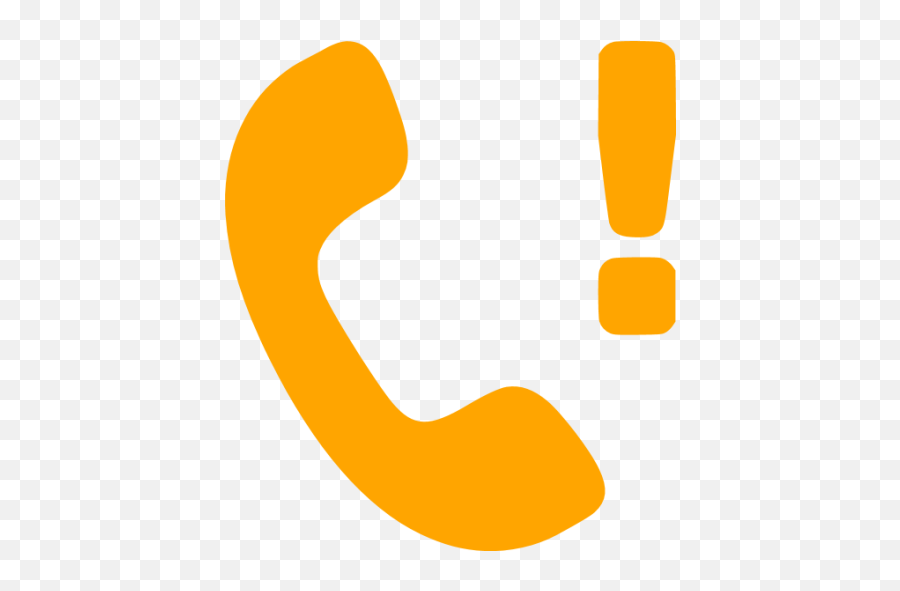 Orange Missed Call Icon - Call Orange Icon Emoji,Call Logo