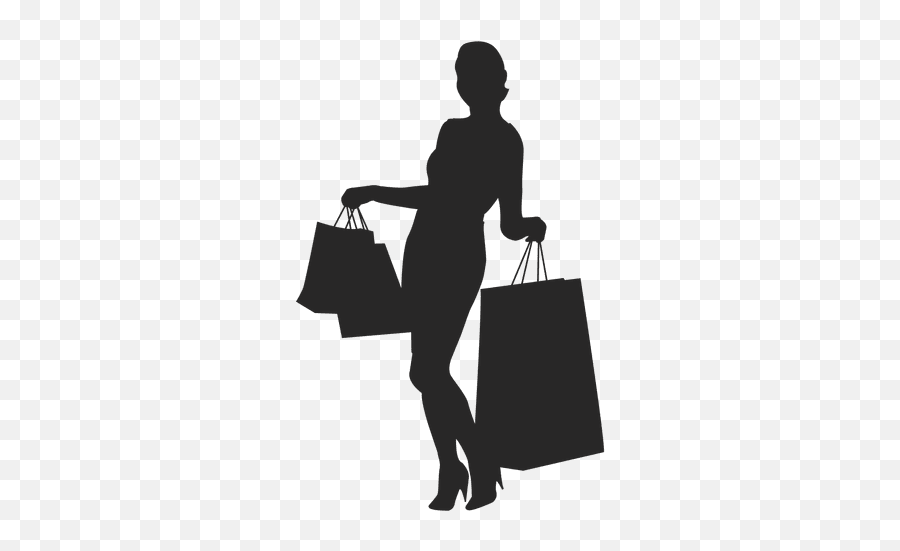 Black Friday Shopping Silhouette Woman - Woman Silhouettes Silueta De Mujer De Compras Emoji,Black Friday Clipart