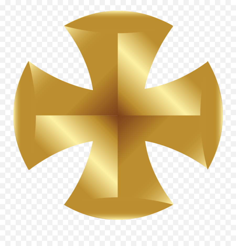 Free Gold Maltese Cross 1194229 Png - Religion Emoji,Gold Cross Png