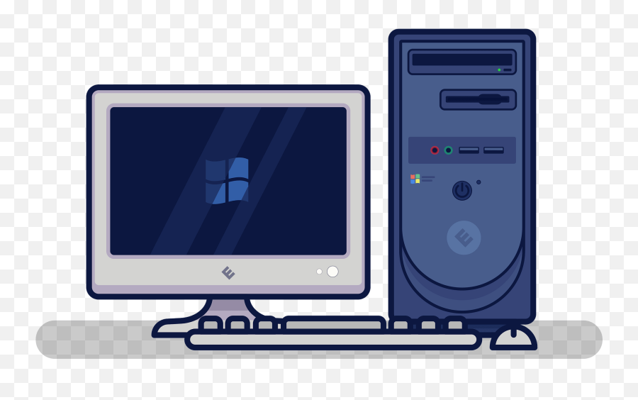 Desktop Computer Clipart Free Download Transparent Png - Office Equipment Emoji,Computer Clipart