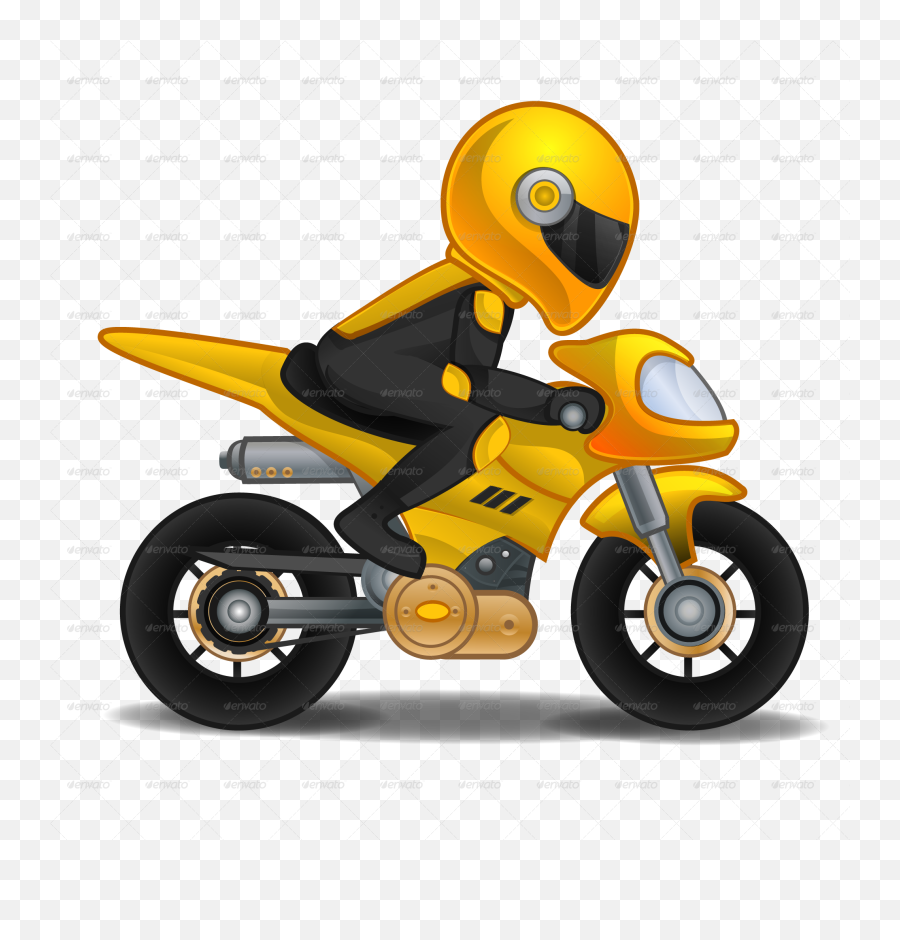 Motorcycle Clipart Banking - Transparent Background Cartoon Motorcycle Png Emoji,Motorcycle Clipart