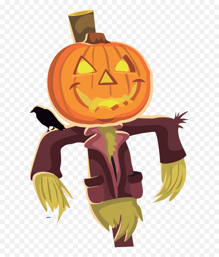 Halloween Scarecrow Clipart - Happy Emoji,Scarecrow Clipart