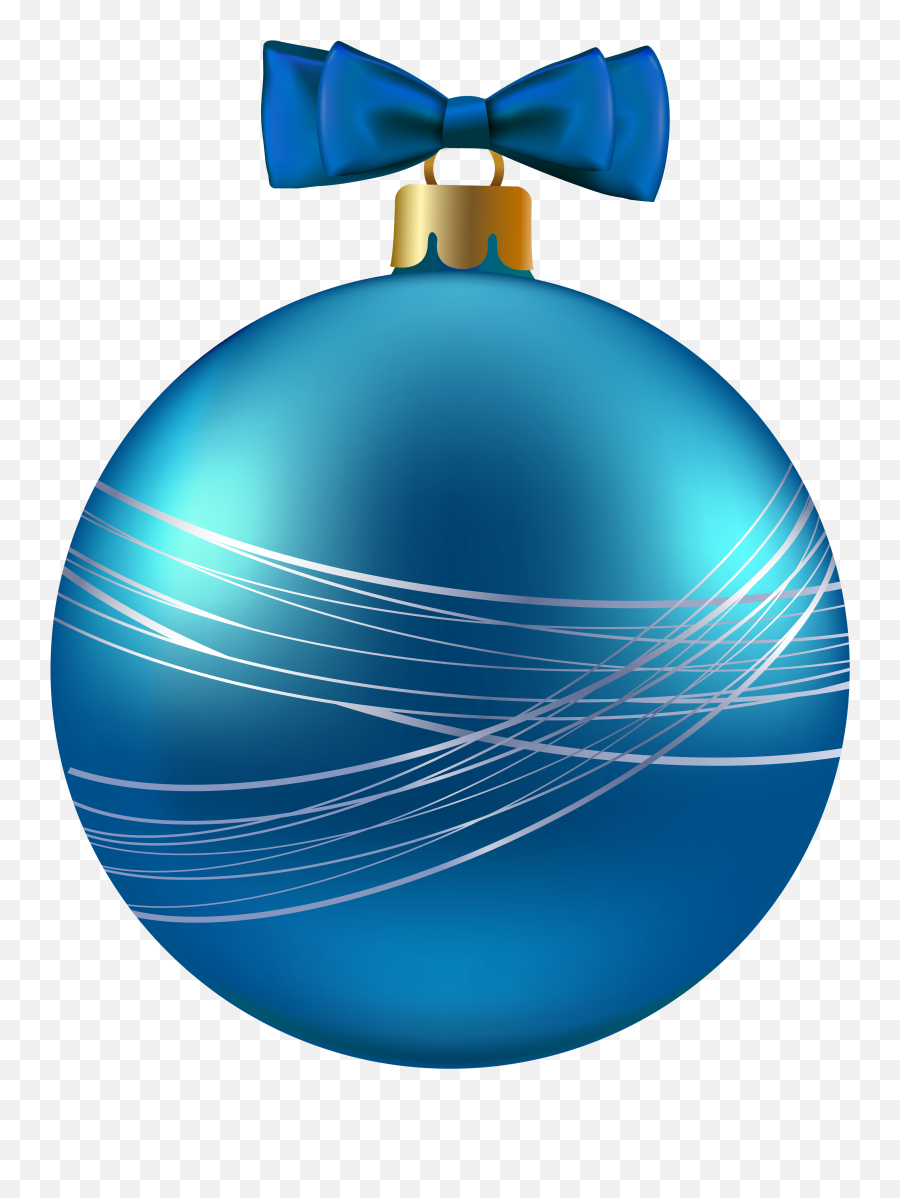 Blue Christmas Ornament Clipart Image - Blue Christmas Ornament Transparent Background Emoji,Christmas Ornament Clipart