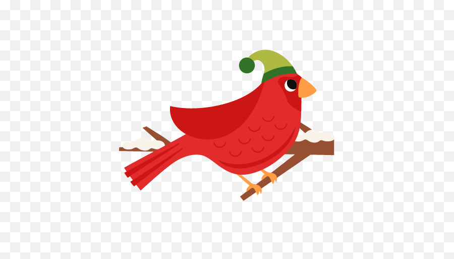 Red Christmas Bird - Free Christmas Bird Clip Art Emoji,Cardinal Clipart