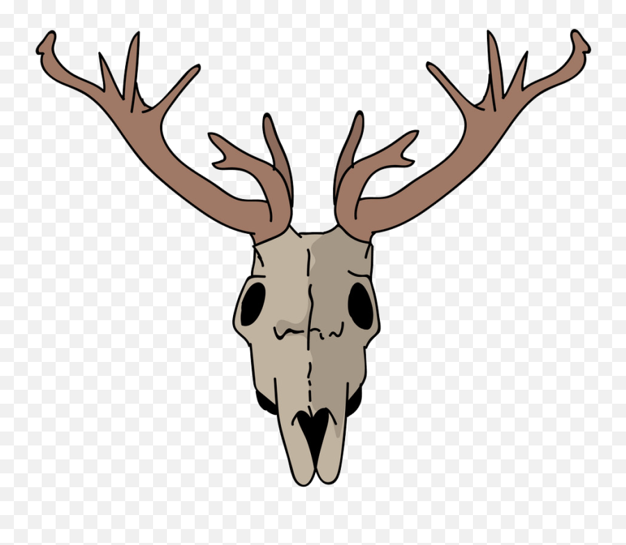 Deer Skull Clipart Transparent - Clipart World Language Emoji,Skull Transparent