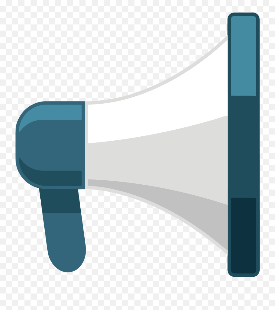 Blue And White Megaphone Clipart Free Download Transparent Emoji,Mega Phone Clipart