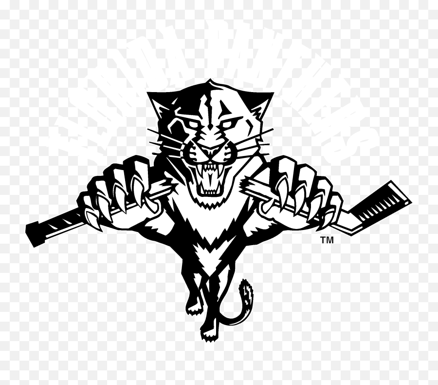 Carolina Panthers Black And White Logo - Florida Panthers Black And White Logo Emoji,Black Panther Logo