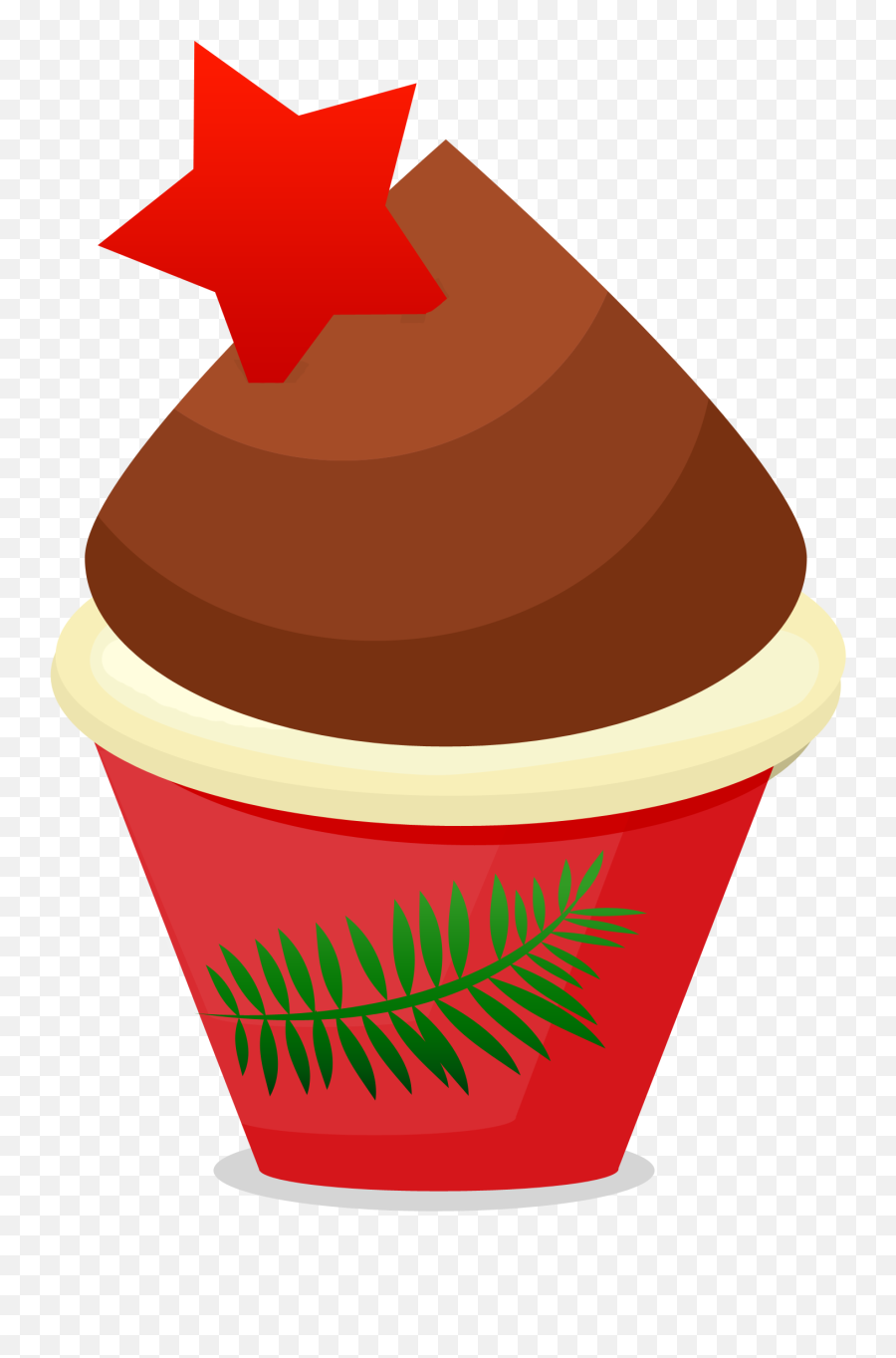 Free Christmas Cupcake Clipart - Free Christmas Cupcake Svg Emoji,Cupcake Clipart