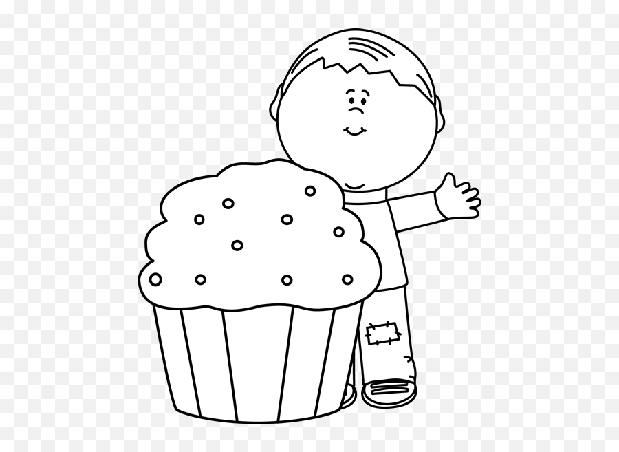 Cupcake Clip Art - Cupcake Images Behind Pictures Clipart Black And White Emoji,Cupcakes Clipart
