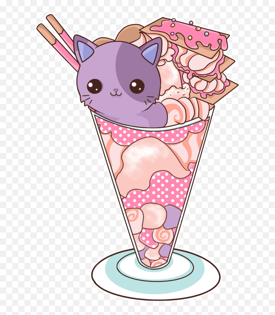Cute Cutekitty Cuteandkawaii Sticker By - Marshmallow Kawaii Food Cat Emoji,Milkshake Clipart